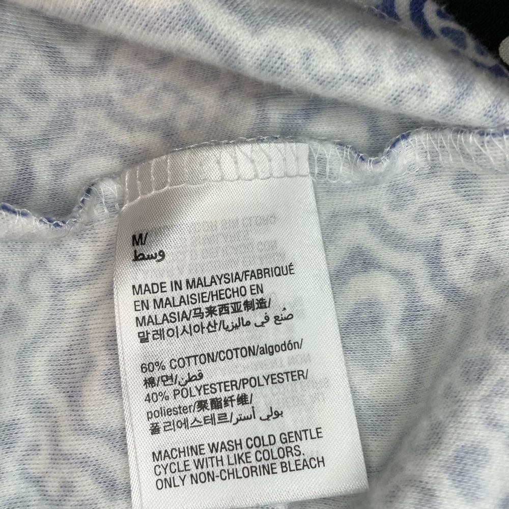 Heart pattern blue and white long sleeve T-shirt - Picture 5 of 6